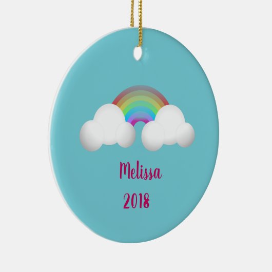 Über der Regenbogenmädchenverzierung Keramikornament (Rechts)