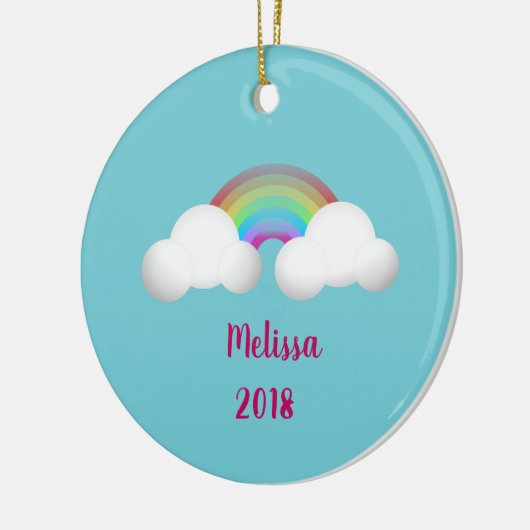 Über der Regenbogenmädchenverzierung Keramikornament (Links)