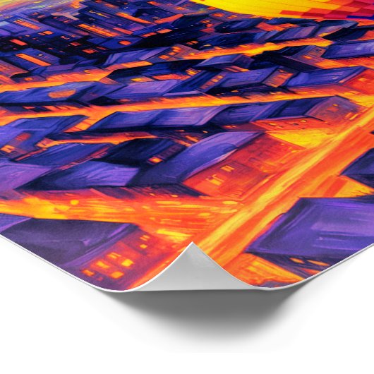 Über der Stadt schweben Poster (Ecke)