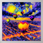 Über der Stadt schweben Poster (Vorne)