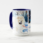 ÜBER DER Tasse DER Creme Chow (Vorderseite Links)