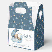 Über der Teddy-Babydusche des Mondbären Geschenkschachtel (Geöffnet)