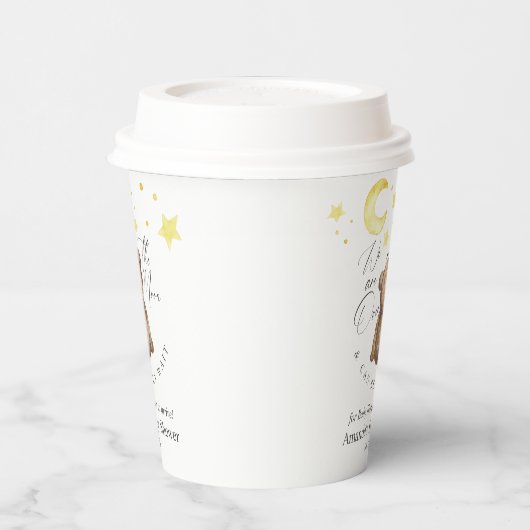 Über der Teddy-Bärendusche Pappbecher (Links)