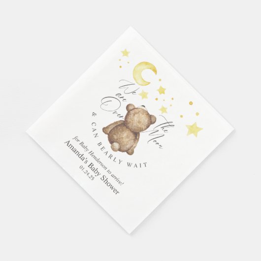 Über der Teddy-Bärendusche Serviette (Ecke)