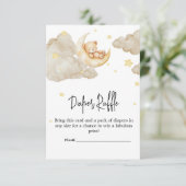 Über der Teddy-Bärentaucher-Kinderdusche Begleitkarte (Stehend Vorderseite)