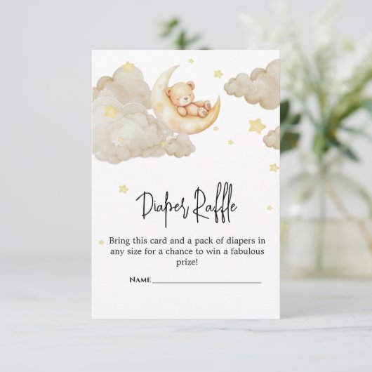 Über der Teddy-Bärentaucher-Kinderdusche Begleitkarte (Stehend Vorderseite)