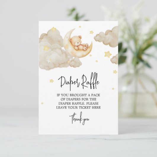 Über der Teddy-Bärentaucher-Kinderdusche Begleitkarte (Stehend Vorderseite)