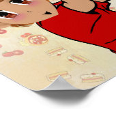 Über der Tür Pizzasigne Poster (Ecke)