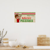 Über der Tür Pizzasigne Poster (Küche)