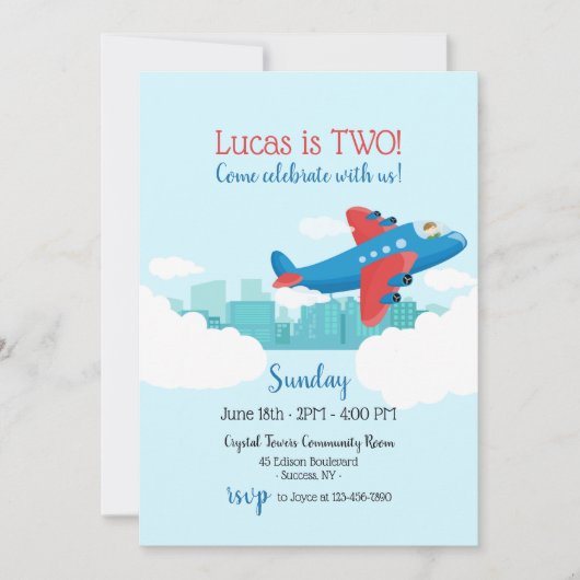 Über der Wolken-Einladung Einladung (Vorderseite)