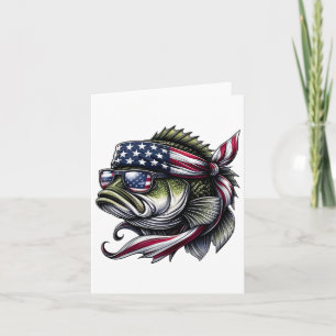 Über die amerikanische Flagge Sungles 4. Juli Fish Karte