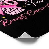 Über die Angst kreuz rosa Band Christliche Brustka Poster (Ecke)