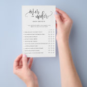 Über die Babydusche mit Papierspielkarte Flyer (Handgriff)