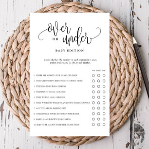 Über die Babydusche mit Papierspielkarte Flyer