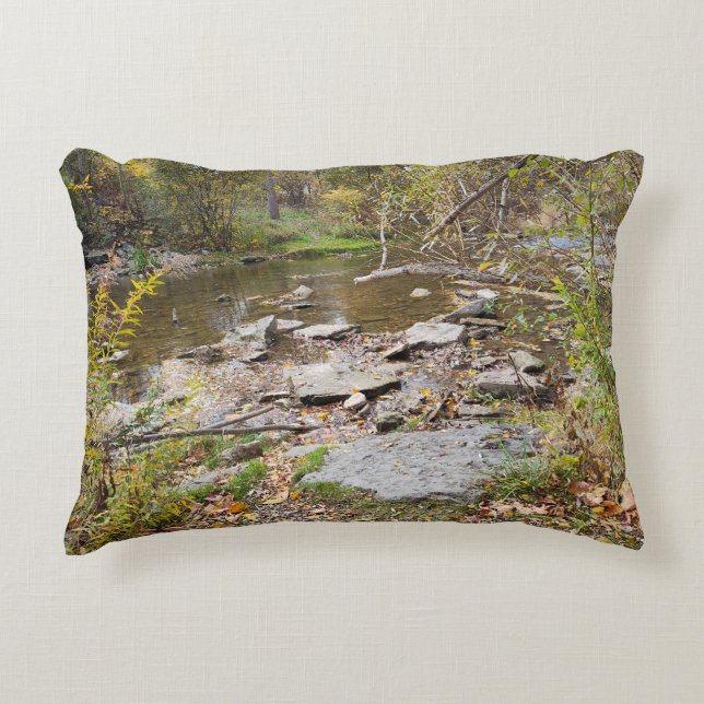 Über die Bucht hinausgehen Dekokissen (Vorderseite)