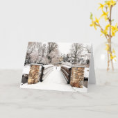 Über die Fußgängerbrücke Winter Karte (Gelbe Blume)