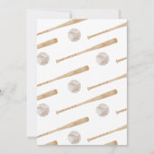 Über die Geburtstagseinladung eines Baseballspiele Einladung (Rückseite)