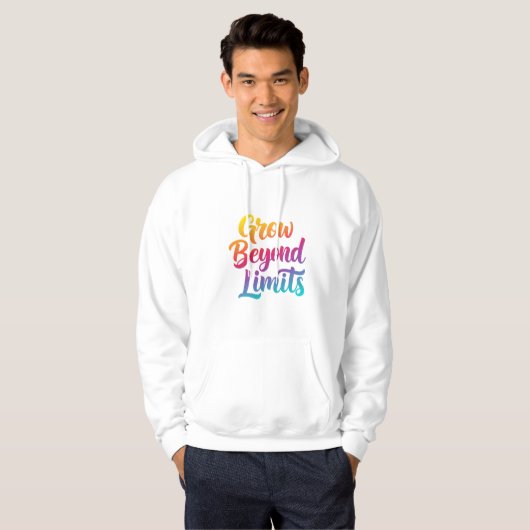 Über die Grenzen hinaus Motivierend Zitat Unisex F Hoodie (Vorne ganz)