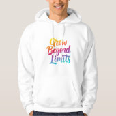Über die Grenzen hinaus Motivierend Zitat Unisex F Hoodie (Vorderseite)