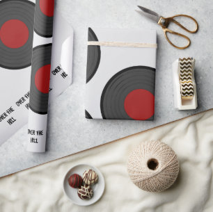 Über die Hill Rock'n'Roll Record Geschenkpapier