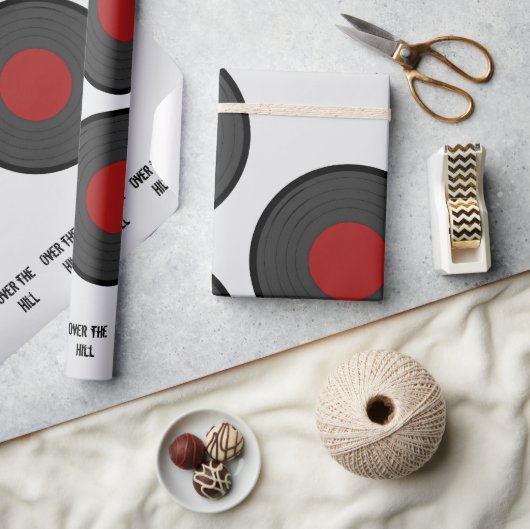 Über die Hill Rock'n'Roll Record Geschenkpapier (Kunsthandwerk)
