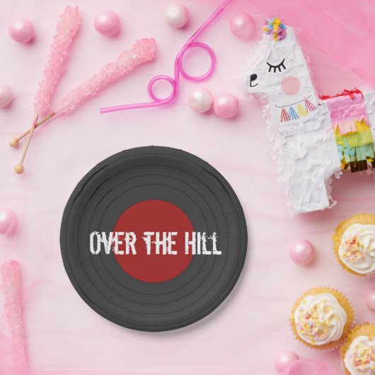 Über die Hill Rock'n'Roll RecordClassic-Runde Pappteller (Party)