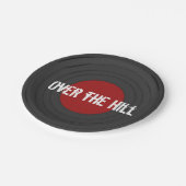 Über die Hill Rock'n'Roll RecordClassic-Runde Pappteller (Schrägansicht)