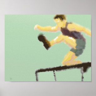 Über die Hurdle Art springen Poster