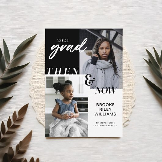 Über die Jahre - Jetzt & Dann Abschluss 2 Foto Einladung