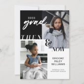 Über die Jahre - Jetzt & Dann Abschluss 2 Foto Einladung (Vorderseite)