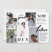 Über die Jahre - Jetzt & Dann Abschluss 5 Foto Einladung (Vorderseite)