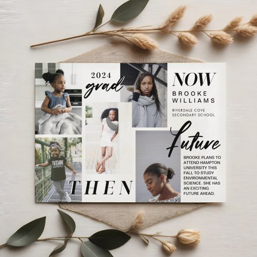 Über die Jahre - Jetzt & Dann Abschluss 5 Foto Einladung