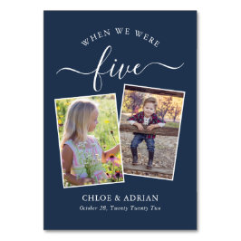 Über die Jahre paare Foto Hochzeit modern Tischnummer