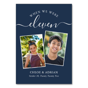 Über die Jahre paare Foto Hochzeit modern Tischnummer