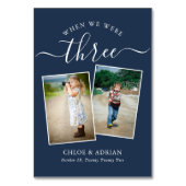 Über die Jahre paare Foto Hochzeit modern Tischnummer (Rückseite)