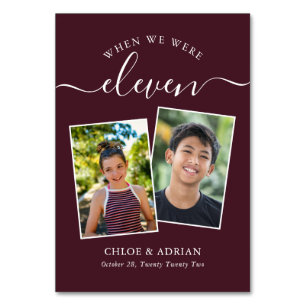 Über die Jahre paare Foto Hochzeit Moderne Tabl Tischnummer