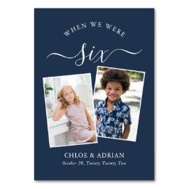 Über die Jahre paare Foto Hochzeit Moderne Tabl Tischnummer