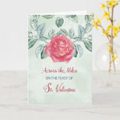 Über die Meilen auf Valentinstag Rose Religiöse Karte (Gelbe Blume)