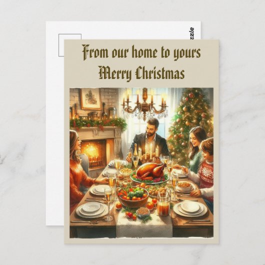 Über die Meilen hinweg Weihnachten Postkarte (Vorne/Hinten)