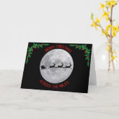 Über die Meilen hinweg Weihnachtskarte - Holly Karte (Gelbe Blume)