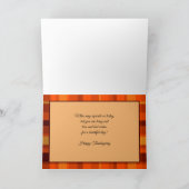 Über die Meilen hinweg wünscht sich der Erntedank Karte (Innenseite)