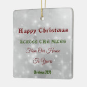 Über die Meilen Weihnachten von unserem Haus zu Ih Keramikornament (Links)