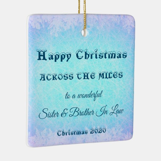 Über die Miles hinweg Weihnachtsgeschwister & Brud Keramikornament (Rechts)
