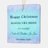 Über die Miles hinweg Weihnachtsgeschwister & Brud Keramikornament (Links)