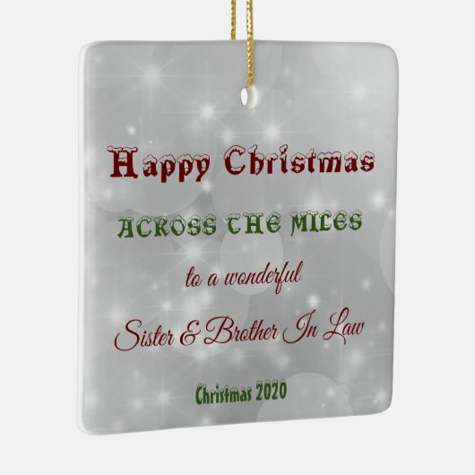 Über die Miles hinweg Weihnachtsgeschwister & Brud Keramikornament (Rechts)