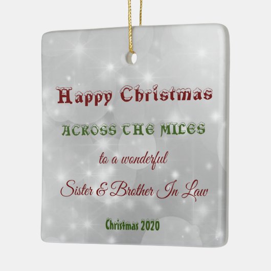 Über die Miles hinweg Weihnachtsgeschwister & Brud Keramikornament (Links)