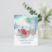 Über die Miles Santa Reindeers Sleigh Weihnachten (Stehend Vorderseite)