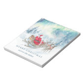 Über die Miles Santa Reindeers Sleigh Weihnachten Notizblock (Rotiert)