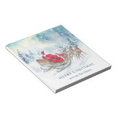Über die Miles Santa Reindeers Sleigh Weihnachten Notizblock (angewinkelt)