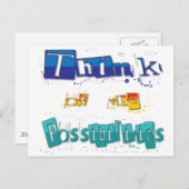 über die Möglichkeiten nachdenken Postkarte (Vorne/Hinten)